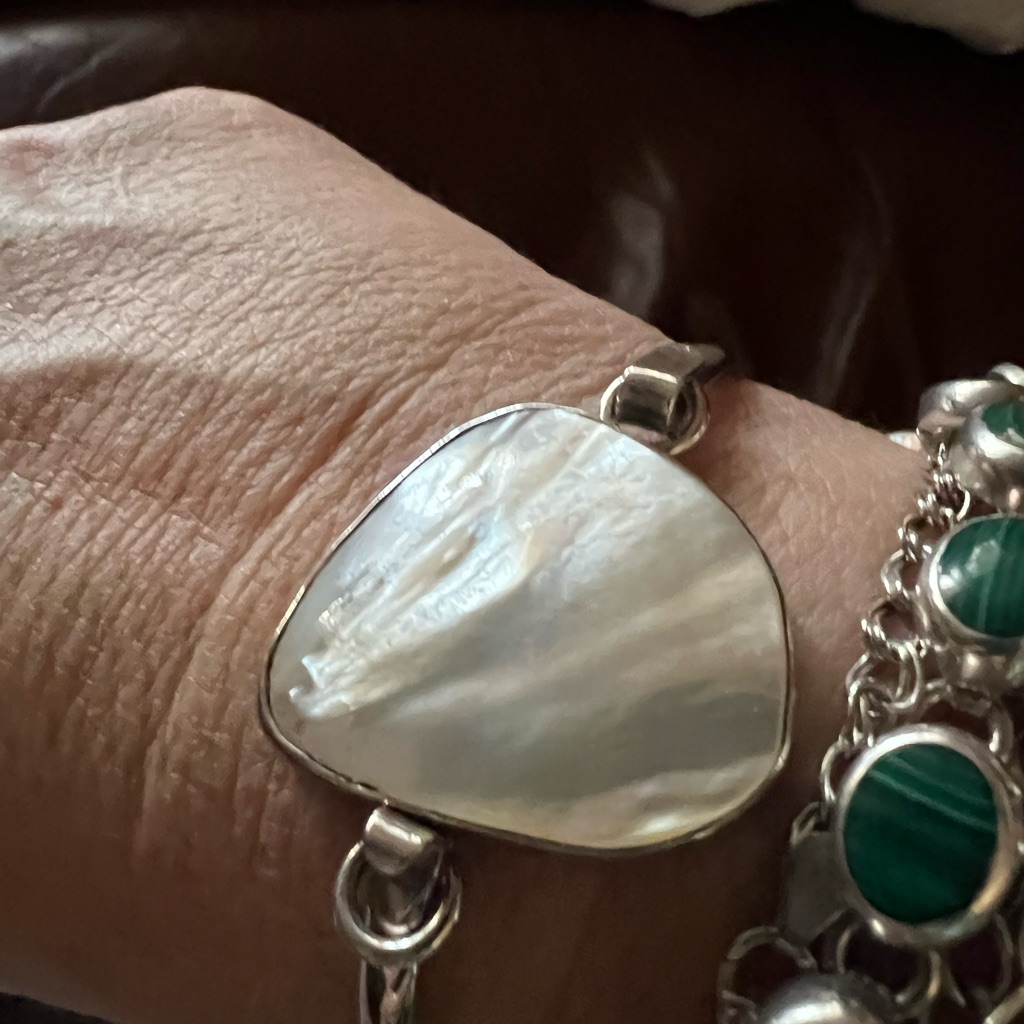 Vintage Silver And White Bracelet